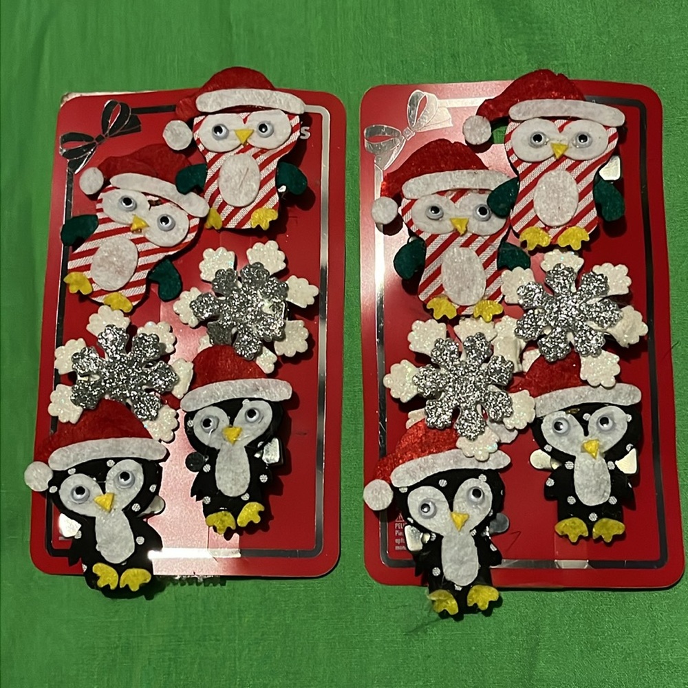 Little girls Claire’s Christmas barrette lot 5 pcs - Picture 5 of 5